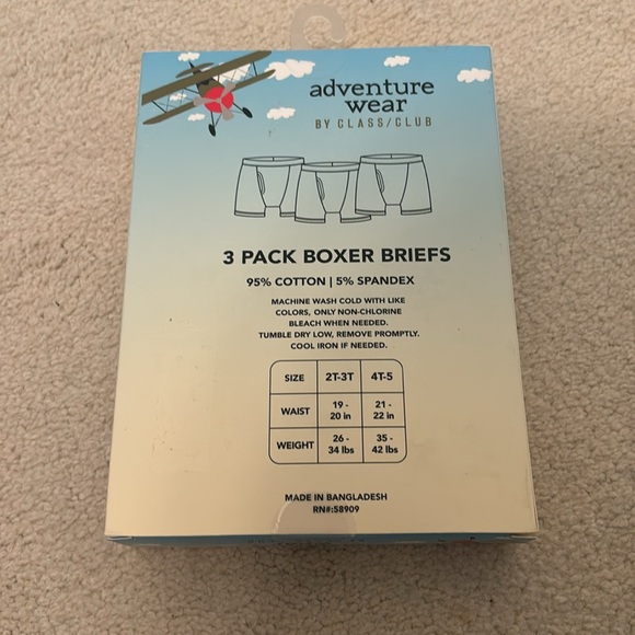 Adventure by class club, 3 pack, boxer briefs boy 2T/3T - Picture 2 of 3